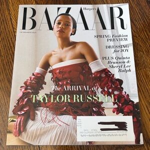 Harper’s Bazaar Magazine - February 2023 - Taylor Russell     fashion magazines